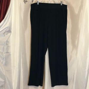Black Slacks With Rib Down The Front